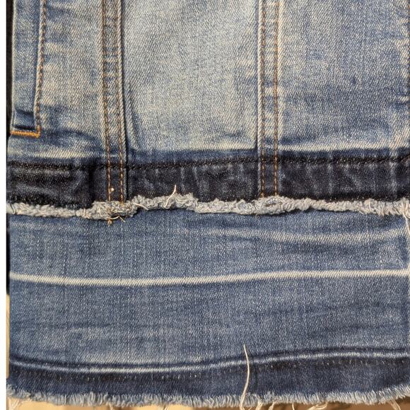 Lane Bryant Distressed Frayed Edge Cotton Stretch Denim Jacket Womens Plus Sz 22 - Picture 7 of 11